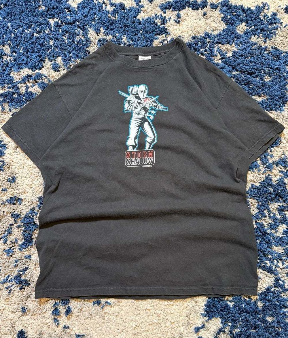 Delta GI Joe Storm Shadow T-Shirt Size Large Vintage 2000 Black Graphic